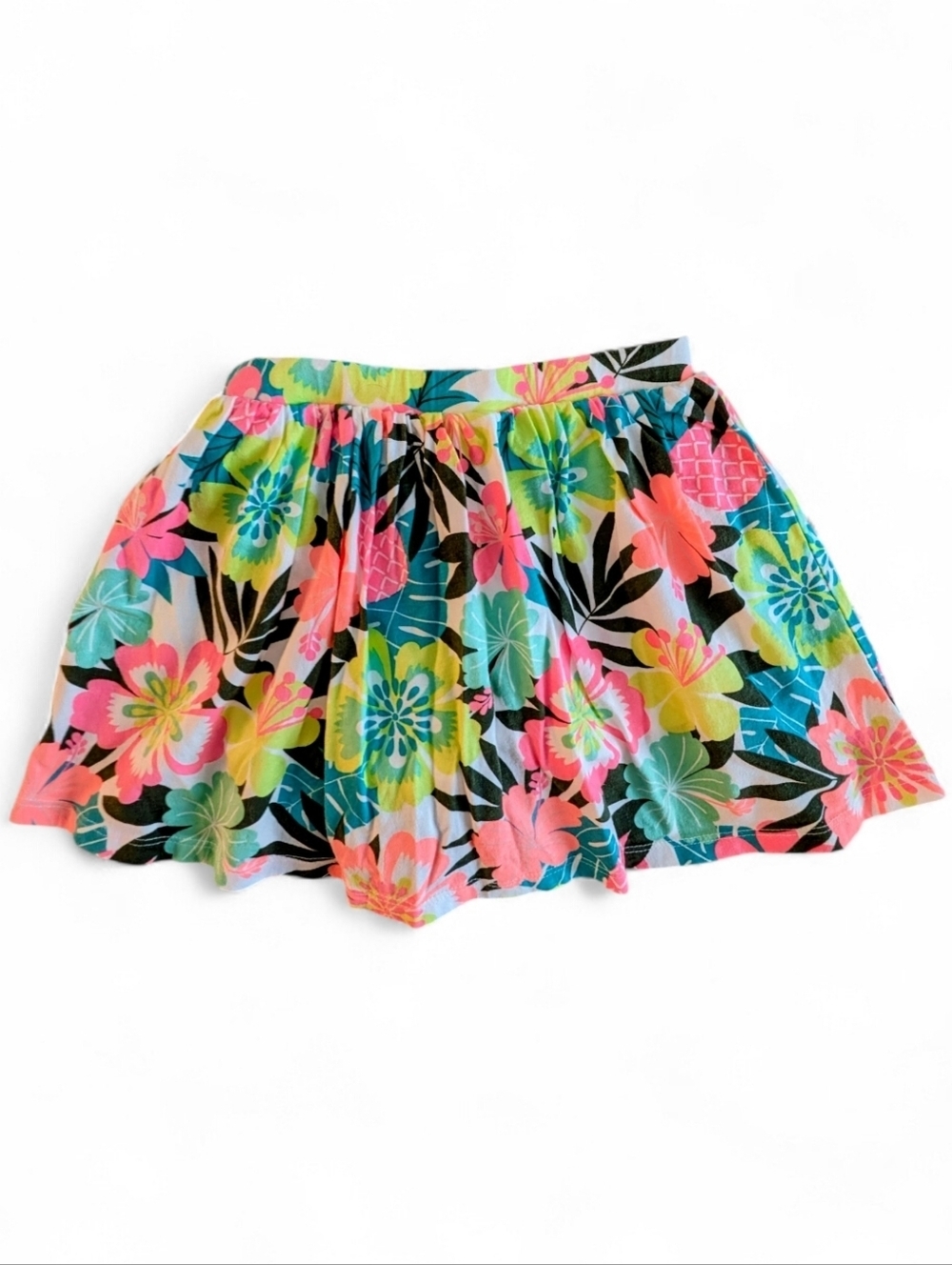 Carter's Girls Neon Floral Circle Skort in Pink, Green And Blue Cotton Sz 6/6X